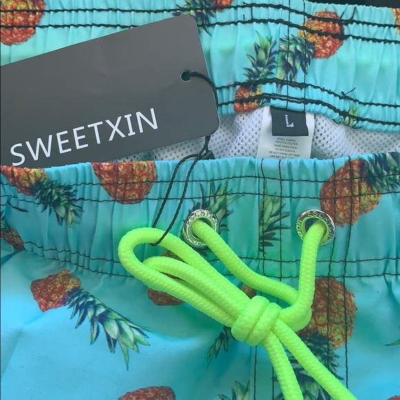 Sweetxin Pineapple Drawstring Swim Trunks - Picture 3 of 3